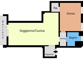 AMPIO BILOCALE RISTRUTTURATO E PANORAMICO